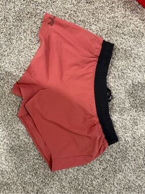 TYR Women's Coral Athletic Shorts with Black Waistband